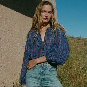 Doen Jane Blouse in French Plaid